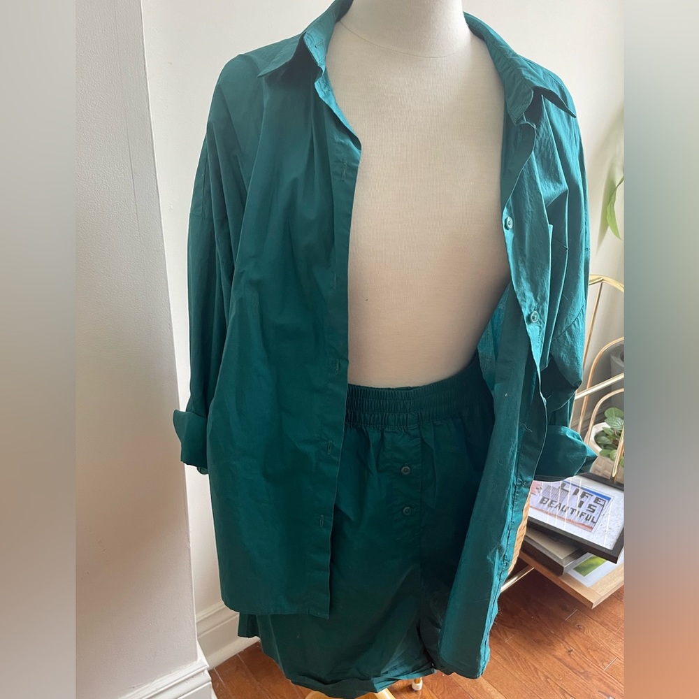 Matching Poplin Short Set